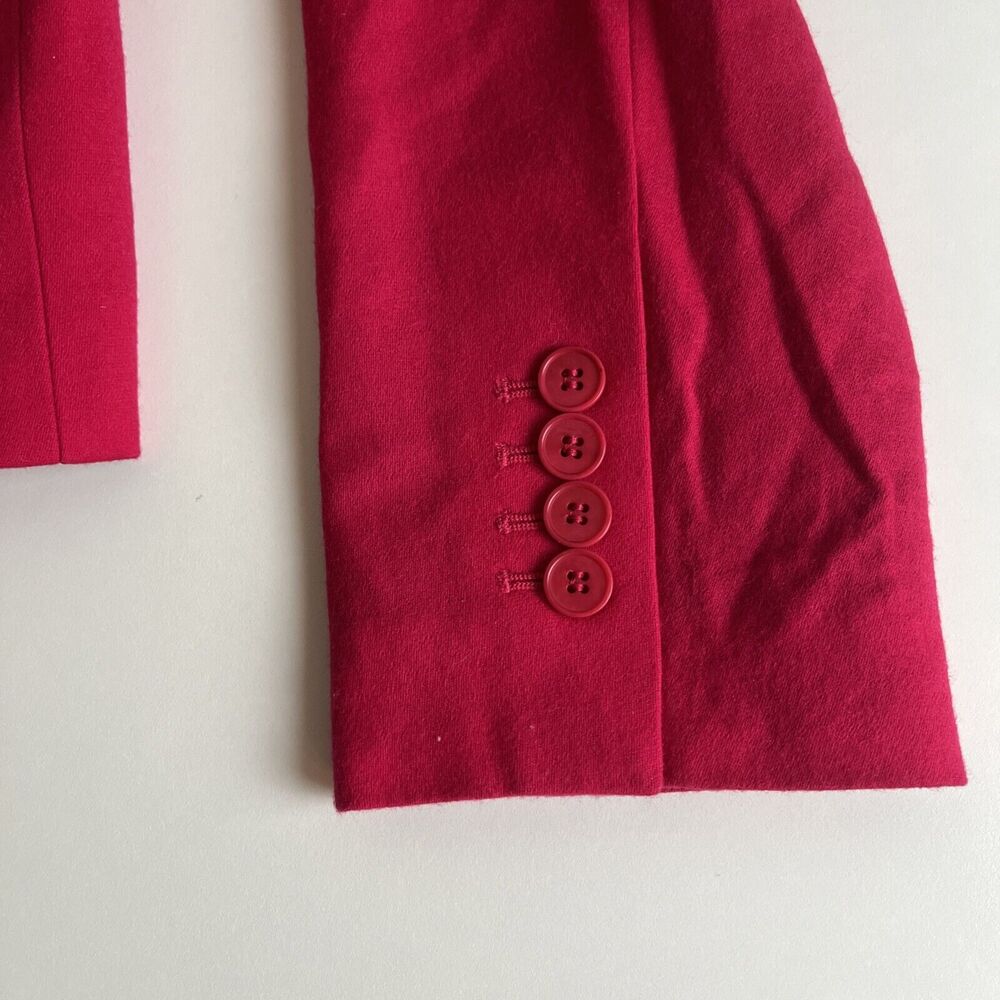 NEW Talbots Marzotto Blazer Size 8 Pink Black Velvet Lapel Pockets 99% Wool - Picture 12 of 14